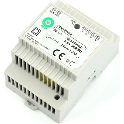 POS, Napájecí zdroj na DIN lištu 30W 24V, DIN30W24