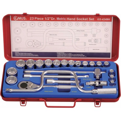 Genius Tools Súprava metrická 1/2" 23 ks GS-424M4