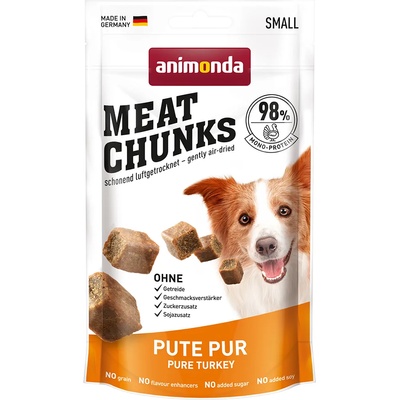 Animonda 4х60г Animonda Meat Chunks Small, лакомство за кучета - пуешко