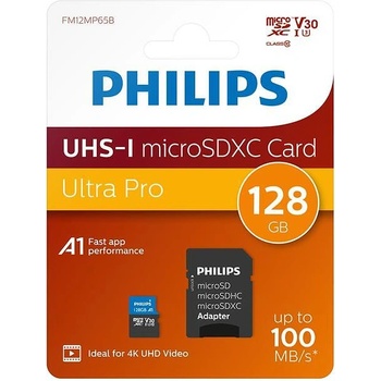 Philips microSDXC 128GB C10/UHS-I/V30 FM12MP65B/00