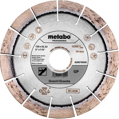 Metabo Diamantový řezný kotouč 125 x 22,23 mm 628576000