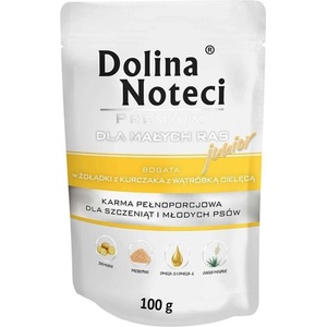 Dolina Noteci Premium Junior Small Breed Пилешки Сърца и Телешки Черен Дроб 100 г