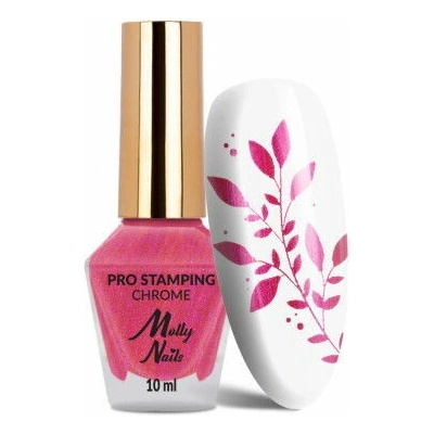 Molly lak na pečiatkovanie Rose pink metalic 10ml