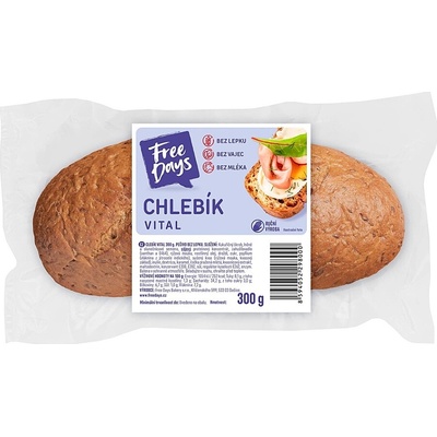 FREE DAYS Bezlepkový chlebík Vital 300 g – Zboží Dáma