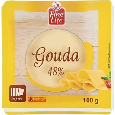 Fine Life Gouda 48% plátky 100 g