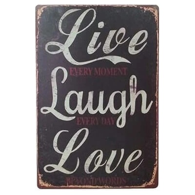 Ceduľa Live Laught Love