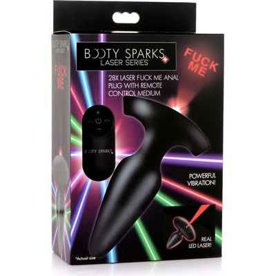 Booty Sparks Laser Fuck Me Medium Anal Plug with Remote Control Black
