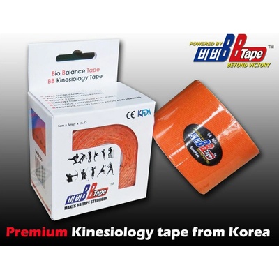 BB Tape kineziologický tejp oranžová 5 cm x 5 m