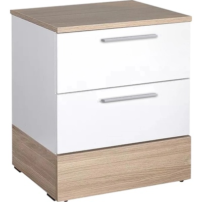 TopMebel Основна нощна масичка в бял - сонома 45x40x52см