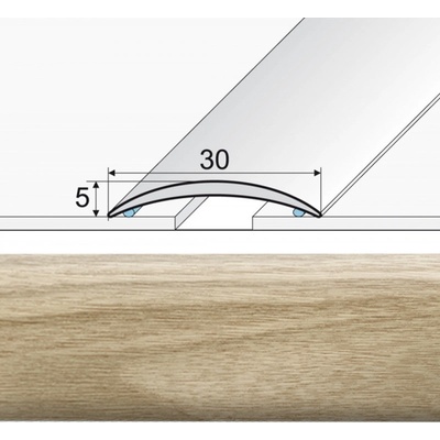 Jutex A03 Prechodová lišta dub mocca