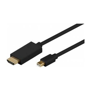 MicroConnect Mini Displayport to HDMI Cable 5m incl. audio transmission Black, with gold plated plugs