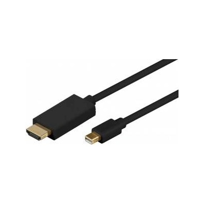 MicroConnect Mini Displayport to HDMI Cable 5m incl. audio transmission Black, with gold plated plugs