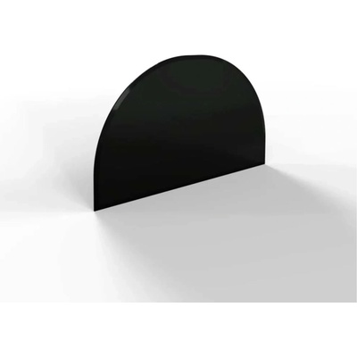 HS Flamingo Sklo pod kachle oblúk R350, čierne, 700 x 450 x 6 mm
