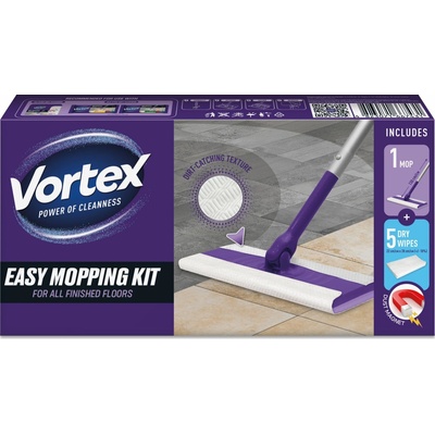 Vortex Souprava na lehké vytírání podlah mop 1 ks + suché ubrousky 5 ks