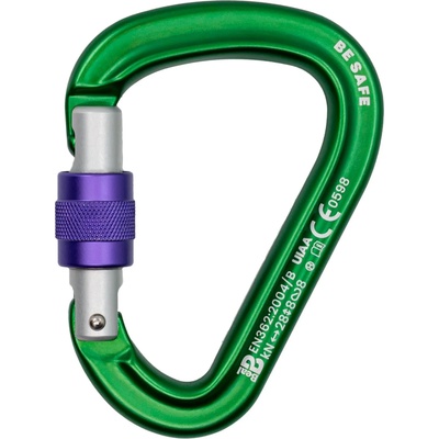Beal HMS карабинер Beal Be Safe Screw HMS carabiner - Matt Green - размер One Size (323-0290-0111)