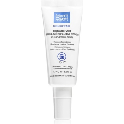 MartiDerm Skin Repair Rosarepair Fluid Emulsion SPF 30 хидратиращ флуид против зачервяване на кожата SPF 30 40ml
