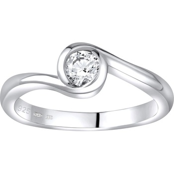 SILVEGO strieborný prsteň so Swarovski Zirconia JJJR0555S