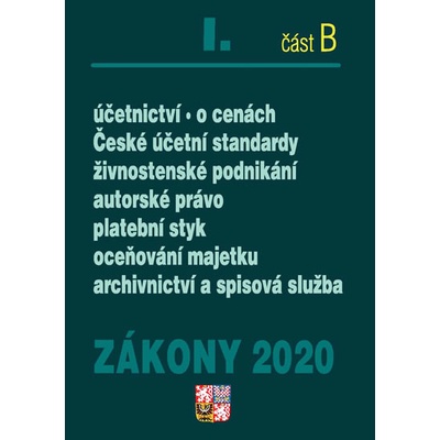 ZÁKONY I část B 2020 – Účetní zákony – Úplná znění po novelách k 1. 1. 2020