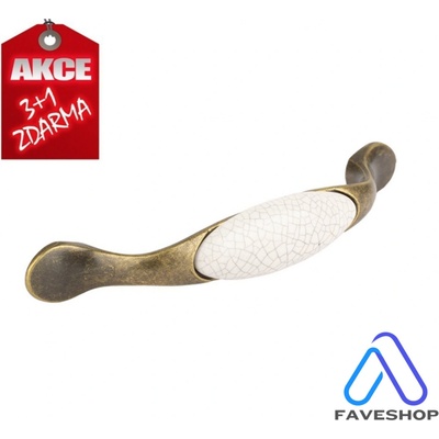 TULIP Gipa 96 mm starozlatá/porcelán popraskaný – Sleviste.cz