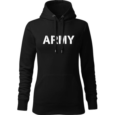 Waragod dámska mikina s kapucňou army čierna