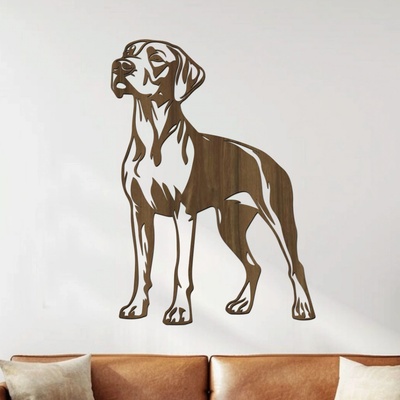 dřevo života Dřevěný obraz Anglický Pointer Rozměry (cm): 43x60, Zvolte barvu dekoru: Ořech