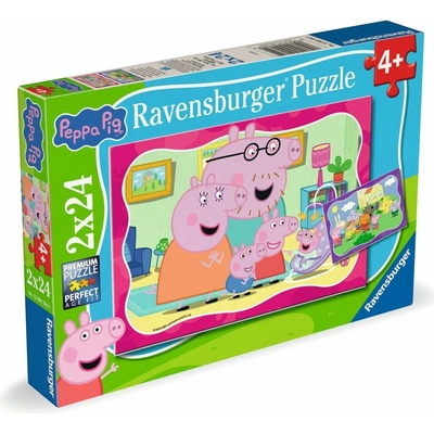 RAVENSBURGER Prasátko Peppa ve škole 2x24 dielov
