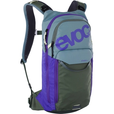 Evoc Раница за колоездене Evoc Stage 6 Cycling backpack - Steel / Violet / Dark Olive - размер incl. 2 l Hydration Bladder (502-8382-0611)