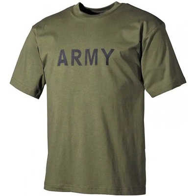 MFH Тениска с надпис Army, маслиненозелена, 160 г/м2 (00253B)