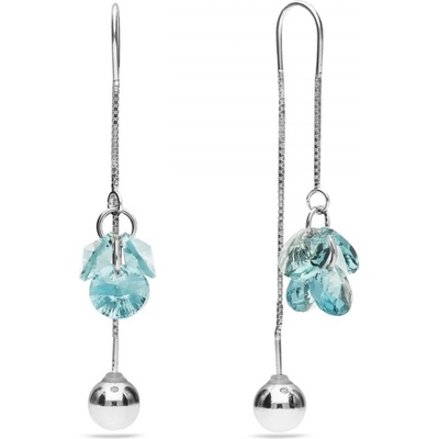Spark tyrkysové se Swarovski Elements Vinber KWKL6428LTU Light Turquoise