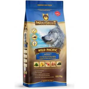 Wolfsblut WILD PACIFIC ADULT 4 Types of Fish with Potatoes - храна за кучета, БЕЗ ЗЪРНО със сьомга, херинга, бяла риба, пъстърва и картофи, за средни и едри породи, Германия - 12, 5 кг - WB784721