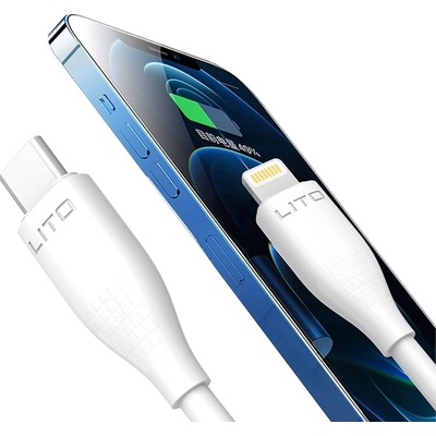 Lito LD03 Type-C na Lightning rychlé nabíjení 60W 1m bílý