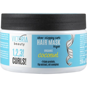 Victoria Beauty 1, 2, 3! Curls! Маска за къдрава коса, с кокос, 250 ml