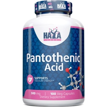 Haya Labs Pantothenic Acid, 500 mg, 100 капсули, Haya Labs