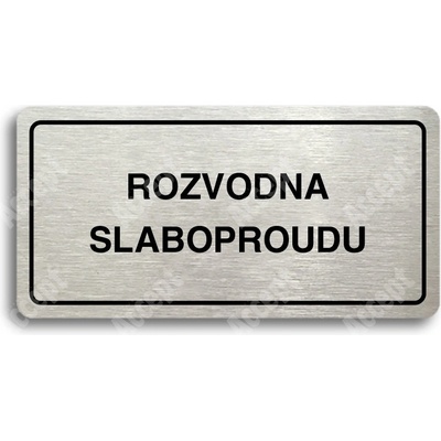 ACCEPT Piktogram ROZVODNA SILNOPROUDU - stříbrná tabulka - černý tisk
