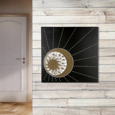 Gilde Nástěnný čtvercový reliéf Luminary, 60 cm