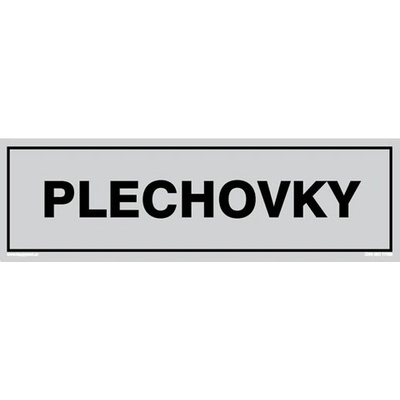 Značka PLECHOVKY, samolepicí fólie, 290 × 85 mm BZ FW629