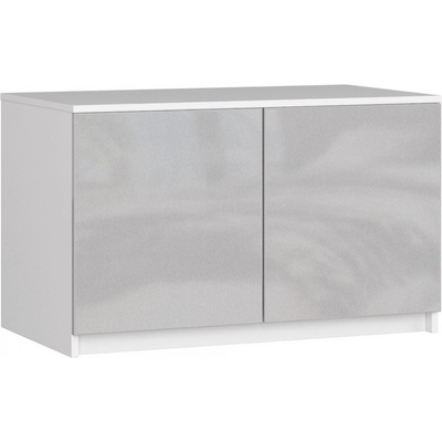 Ak furniture Star 90 cm bílý / stříbrný lesk