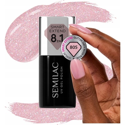 Semilac báze Smart Extend 805 Glitter Dirty Nude Rose 7ml