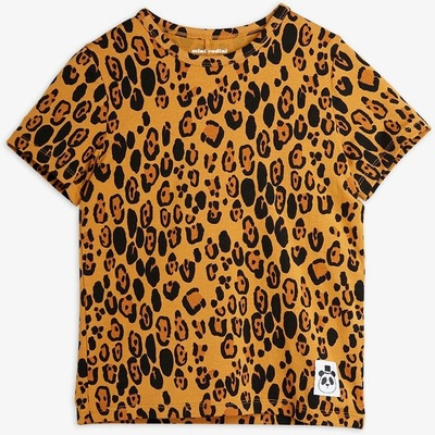 Mini Rodini BASIC LEOPARD z TENCEL Lyocellu krátký rukáv