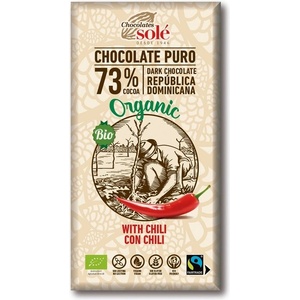 Chocolates Solé Шоколади Solé - 73% органичен шоколад с чили