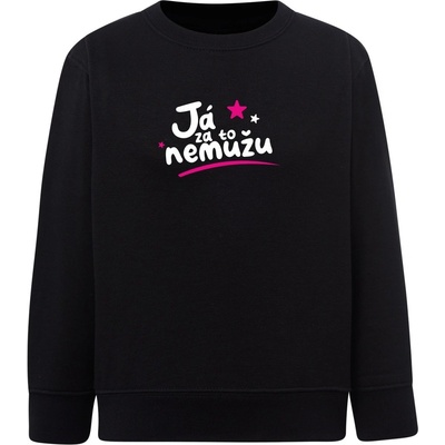 Dětská dívčí mikina Classic Já za to Nemůžu černá