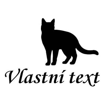 Nažehlovací nápis kočka, vlastní text Vzor: 4, Potisk: tmavě šedá, Motiv: tlapka