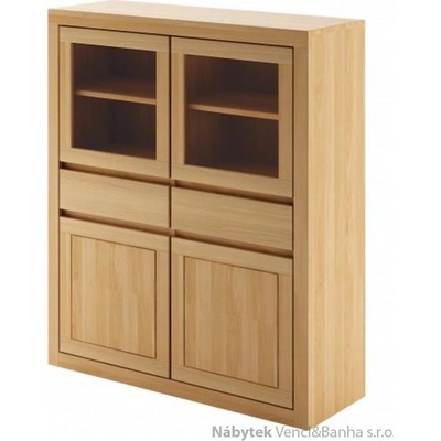 Drewmax Dřevěná buková komoda prádelník z masivního dřeva buk KD405 Pacyg – Zboží Dáma