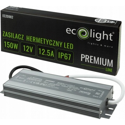 LED zdroj vodotěsný 150W 12V IP67 PREMIUM Eco Light EC20982