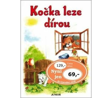 Kočka leze dírou