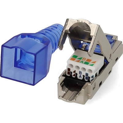 Nedis RJ45 konektor | Zástrčka | Toolless CAT7 | Přímý | Pozlacené | 2 kusů | Kov | Kov | Box