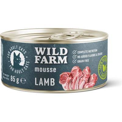 WILD FARM Мус Агнешко 85g - беззърнен мус за котки