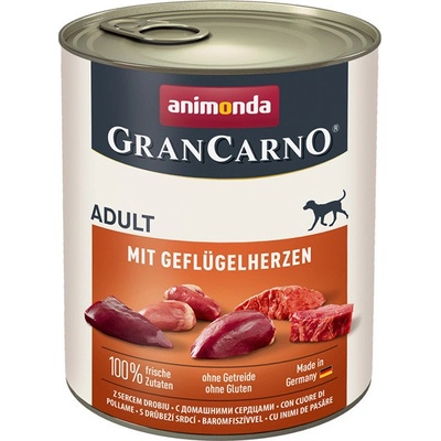Animonda GranCarno Original Adult Bravčové a hydinové srdcia 0,8 kg