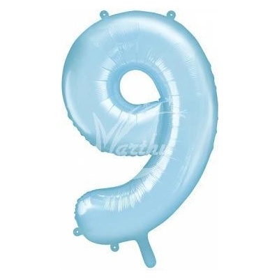 Fóliové číslo 9 světle modré 86 cm