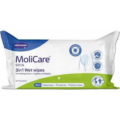 MoliCare Skin Vlhčené ubrousky 3v1 30 ks